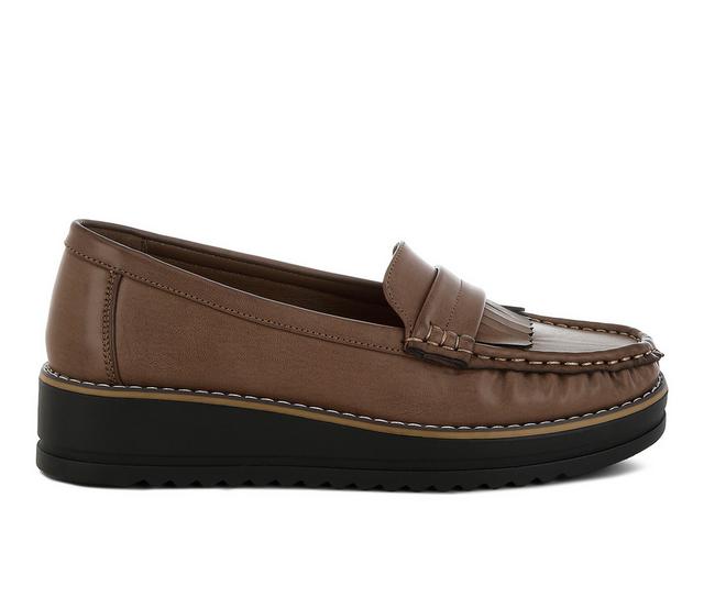 Women's London Rag Croyda Loafers in Taupe color