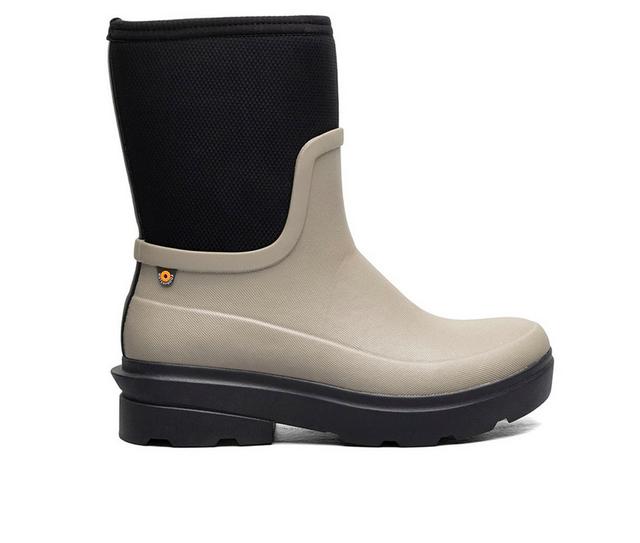 Women's Bogs Footwear Hazel Mid Zip Rain Boots in Taupe color