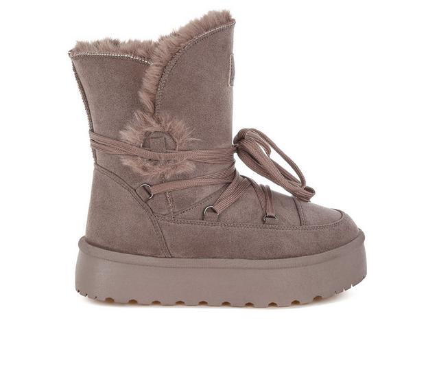 Women's London Rag Noaya Winter Boots in Taupe color