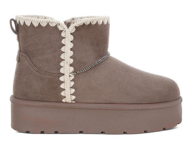 Women's London Rag Rochas Winter Boots in Taupe color