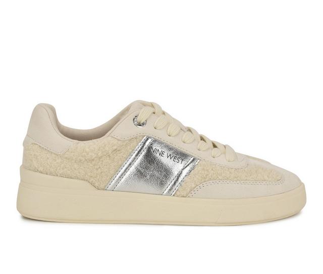 Women's Nine West Linehan Sneakers in Cream Multi color