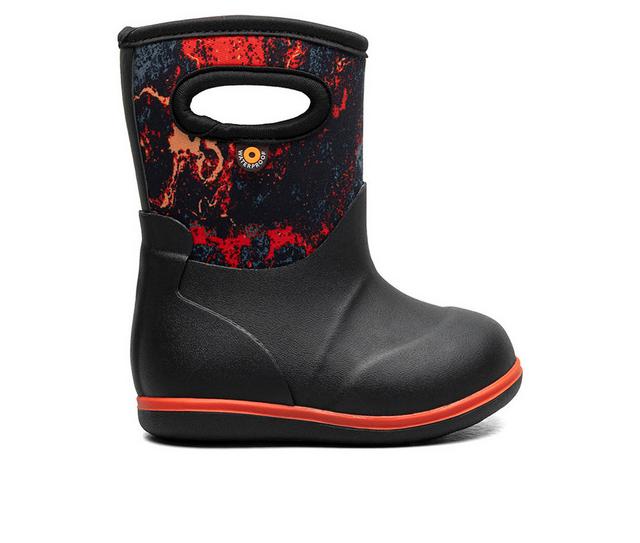 Girls' Bogs Footwear Toddler Classic Acid Camo Rain Boots in Black Multi color