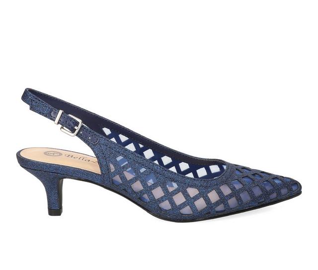 Women's Bella Vita Noel Dress Sandals in Navy Glitter color