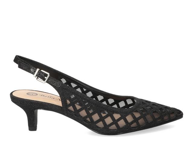Women's Bella Vita Noel Dress Sandals in Black Glitter color