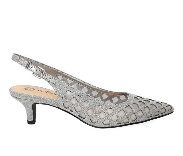Women's Bella Vita Noel Dress Sandals in Silver Glitter color