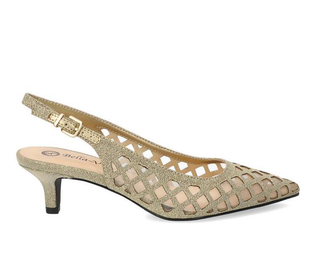 Women's Bella Vita Noel Dress Sandals in Gold Glitter color