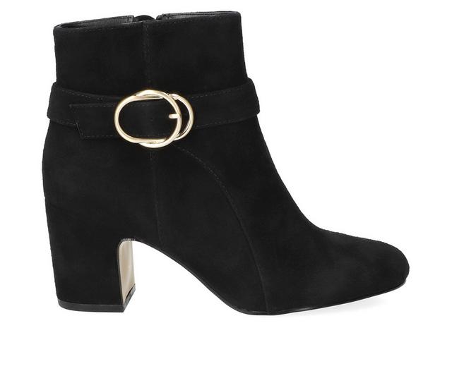 Women's Bella Vita Gamela Booties in Black Kidsuede color