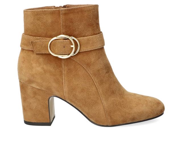 Women's Bella Vita Gamela Booties in Cognac Suede color