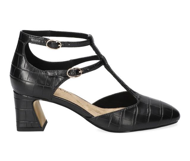 Women's Bella Vita Harpswell Dress Sandals in Black Croco color