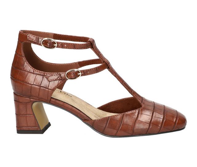 Women's Bella Vita Harpswell Dress Sandals in Tan Croco color