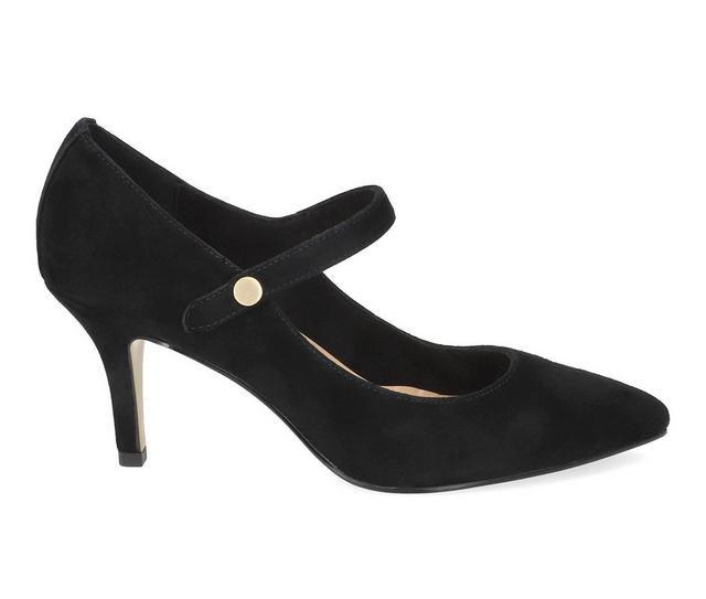 Women's Bella Vita Lainey Pumps in Black Kidsuede color