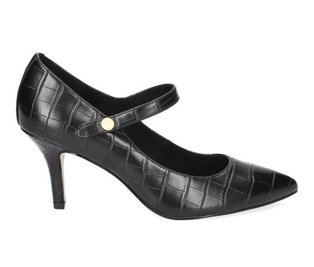 Women's Bella Vita Lainey Pumps in Black Croco color