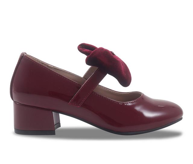 Girls' Sam & Libby Little Kid & Big Kid Bianca Lily Dress Shoes in Burgandy color