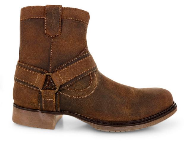 Men's ROAN by BED STU Colton II Cowboy Boots in Tan Greenland color