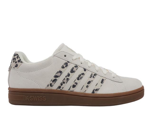 Women's K-Swiss Court Tiebreaker 2 SD Sneakers in Snow/Lprd/Gum color