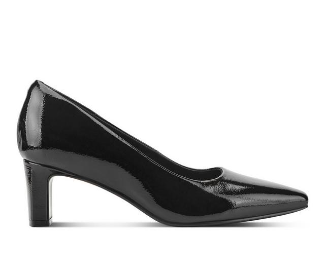 Women's Rockport Total Motion Merida Pumps in Black Patent color
