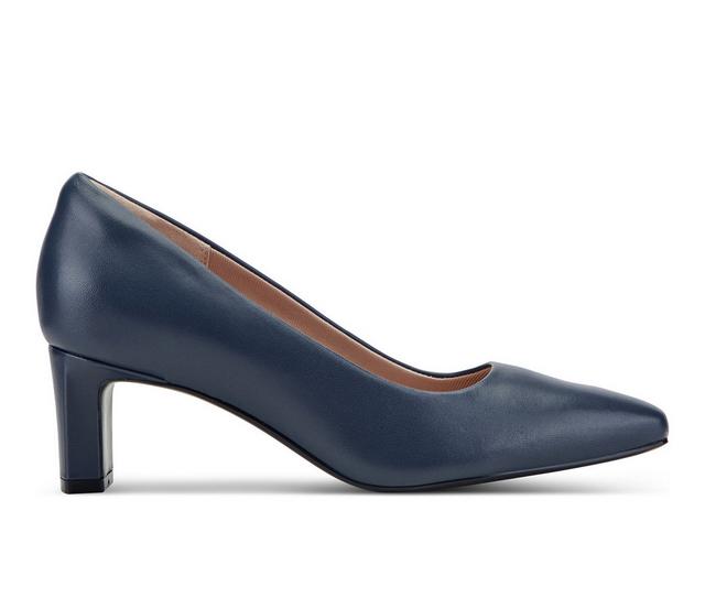 Women's Rockport Total Motion Merida Pumps in Dark Blue PU color