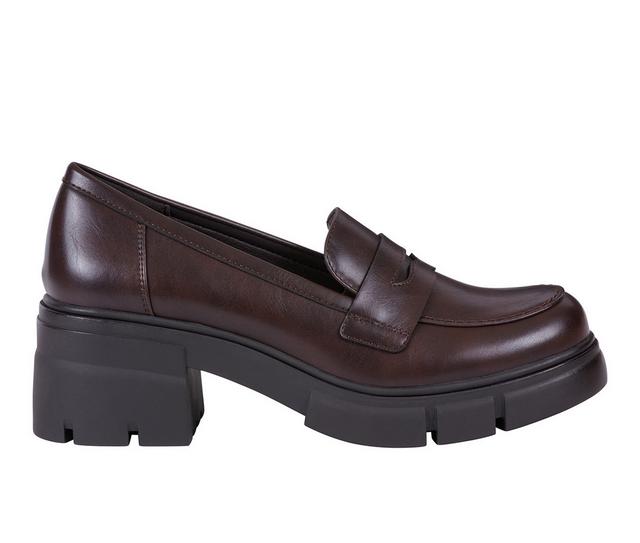 Women's GC Shoes Vance Loafers in Brown color