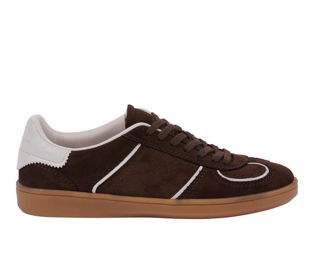 Women's GC Shoes Milan Sneakers in Chocolate Suede color