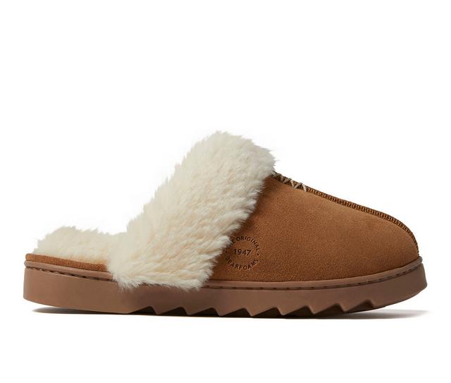 Dearfoams Helena Slippers in Chestnut color