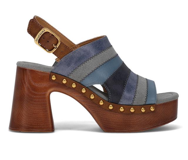 Women's Frye & Co. Wylie Patchwork Platform Sandal in Blue Multi color