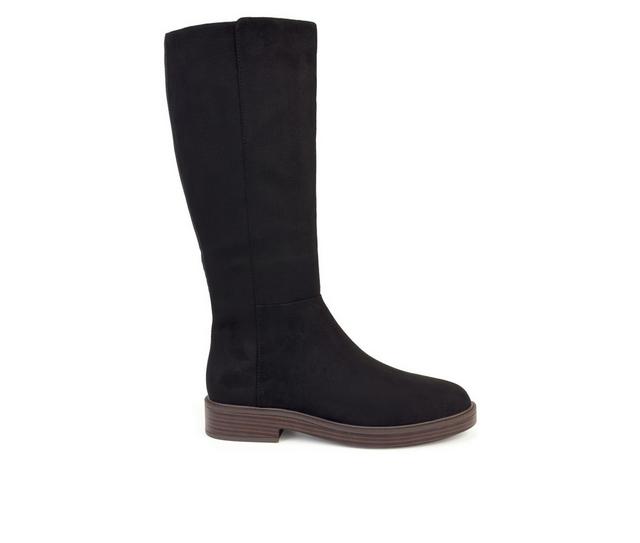 Women's Aerosoles Prue Knee High Boots in Black Fx Suede color