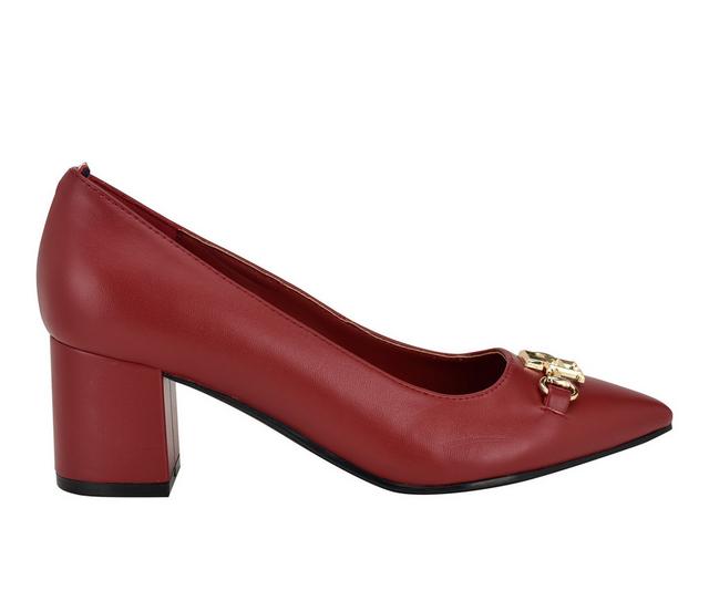 Women's Tommy Hilfiger Nanya Pumps in Dark Red color
