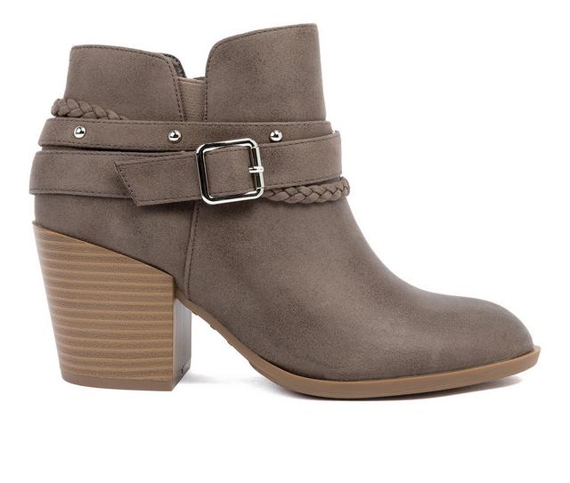 Women's Sugar Sansa Booties in Taupe Distress color