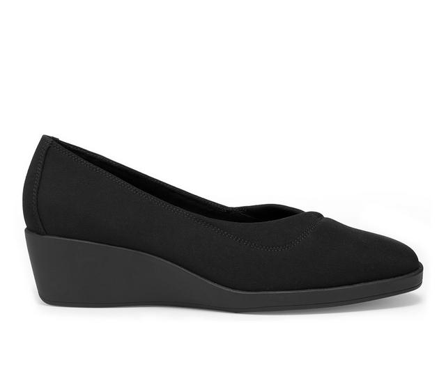 Women's Aerosoles Taka Pumps in Black Stretch color