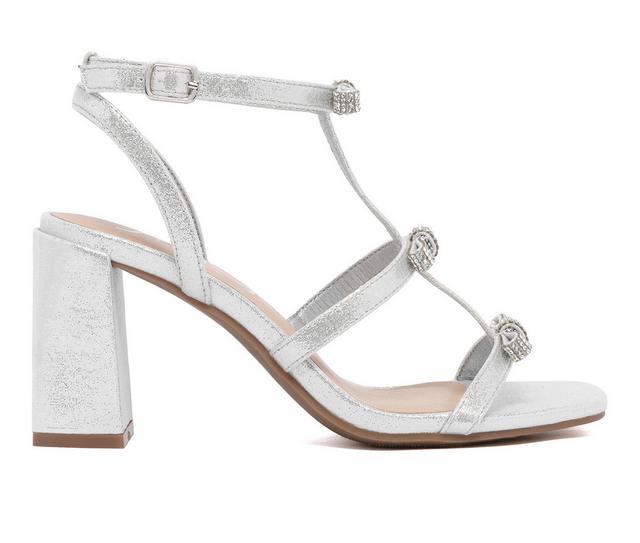 Women's Sugar Gloria Blings Dress Sandals in Silver Glimmer color