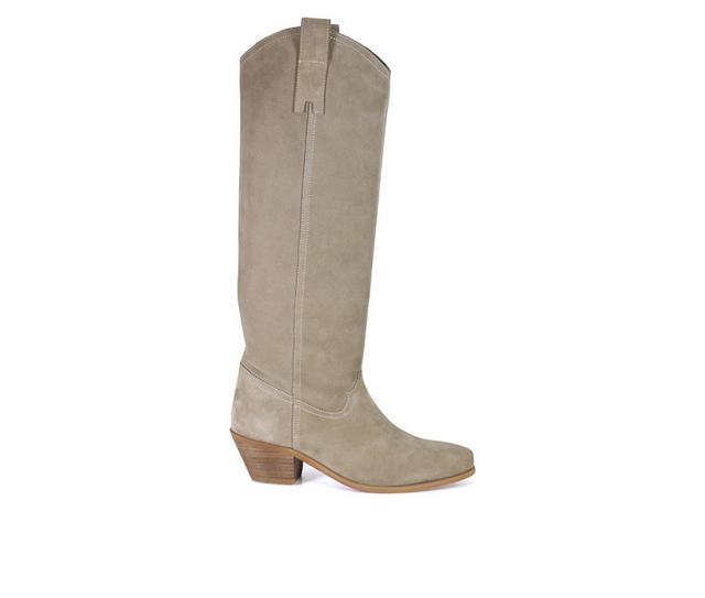 Women's DIBA TRUE Ame Thyst Knee High Boots in Taupe color