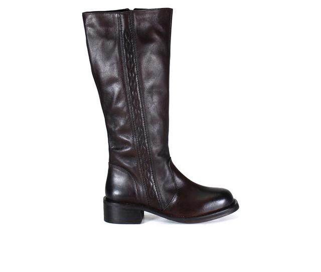 Women's DIBA TRUE Fo Liage Knee High Boots in Chocolate color