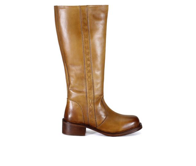Women's DIBA TRUE Fo Liage Knee High Boots in Tan color