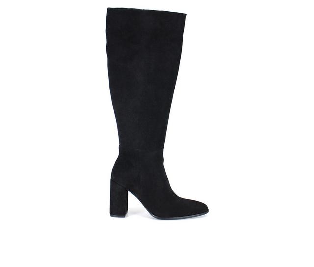 Women's DIBA TRUE Text Back Knee High Boots in Black color