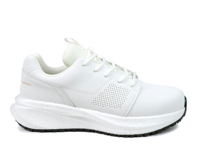 Women's Xena Astra Comp Toe Slip Resistant Shoes in White Gold color