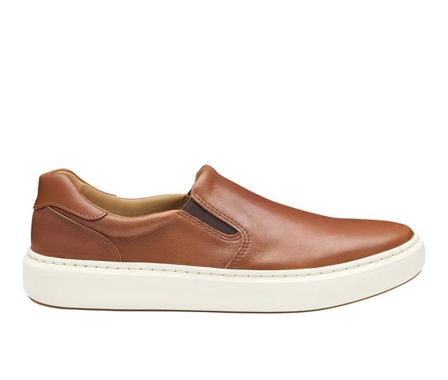 Men's Johnston and Murphy Anders Slip-On Slip-On Shoes in Tan color