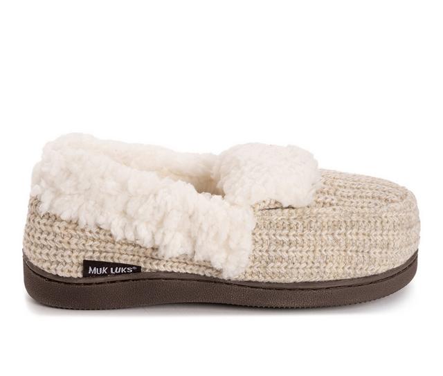 MUK LUKS Anais Moccasin Slipper Slippers in Oatmeal color