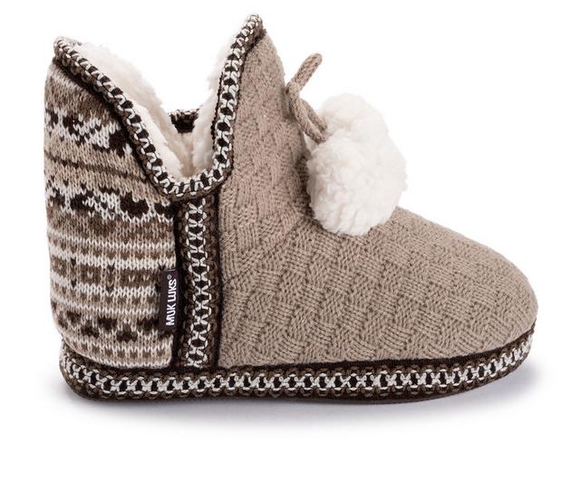 MUK LUKS Amira Slipper Slippers in Warm Taupe color
