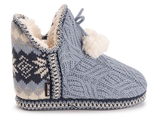 MUK LUKS Amira Slipper Slippers in Frosted Denim color
