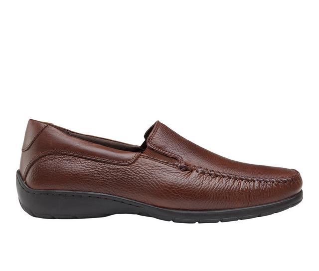 Men's Johnston and Murphy Crawford Venetian Loafer in Mahogany color