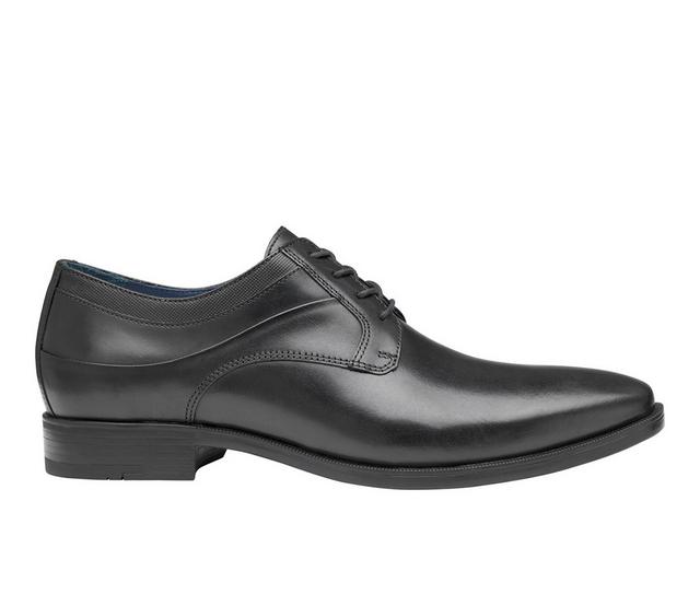 Men's Johnston and Murphy Gibbons Plain Toe Oxford in Black color