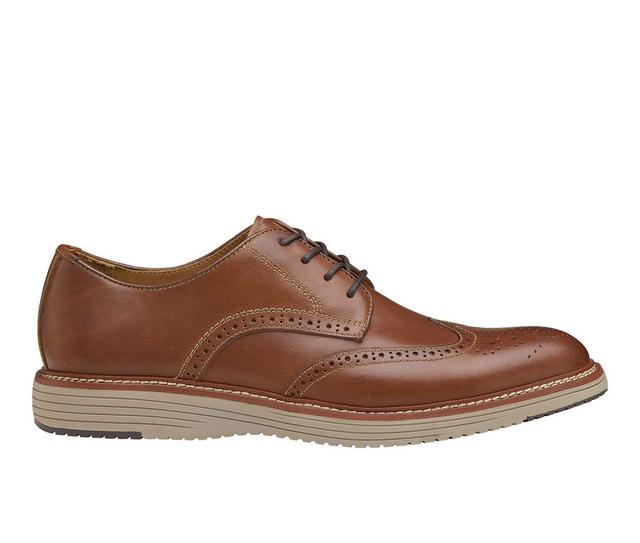 Men's Johnston and Murphy Upton Wingtip Oxford in Tan color