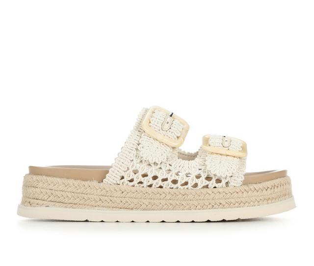 Women's Madden Girl Anika Wedges in Natural Crochet color
