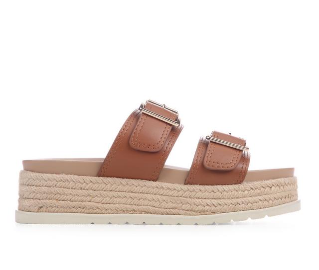 Women's Madden Girl Annabell Platform Sandals in Cognac Paris color