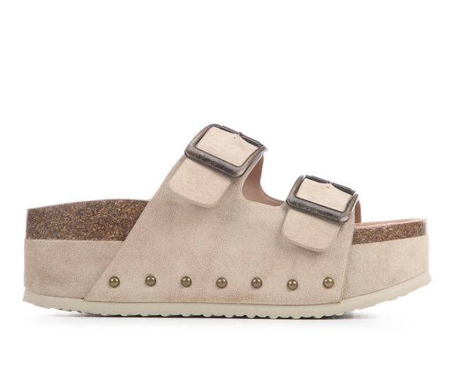 Women's Madden Girl Babes Platform Sandals in Taupe color