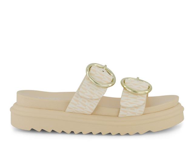 Girls' DKNY Little Kid & Big Kid Lucile Two Strap Sandals in Cream color