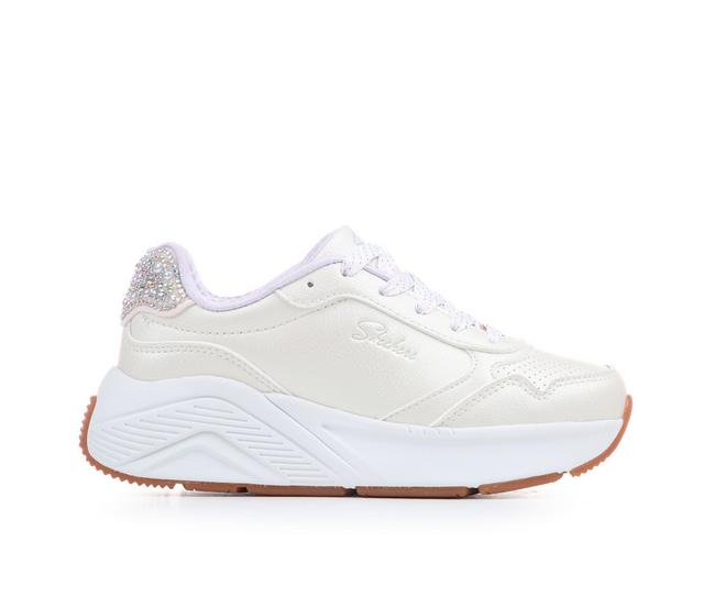 Girls' Skechers Street Little Kid & Big Kid Uno Lite Hi Sneakers in Cream/White/Gum color