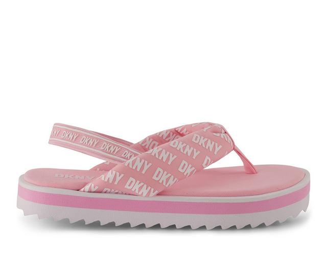 Girls' DKNY Little Kid & Big Kid Nia Logo Wedge Sandals in Pink color