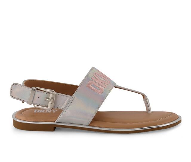 Girls' DKNY Little Kid & Big Kid Cassie Embroider Sandals in Silver color