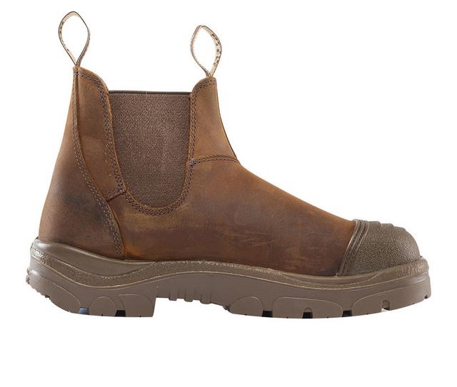 Men's STEEL BLUE Hobart Scuff Work Boots in Brown color